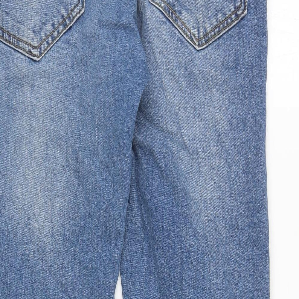 Pull&Bear Womens Blue Cotton Skinny Jeans Size 14 L29 in Regular Zip