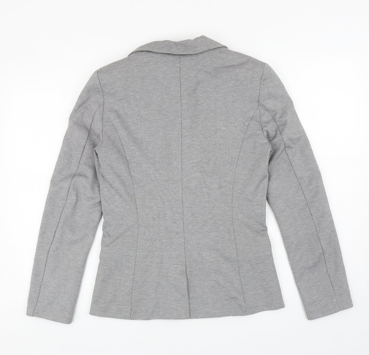 H&M Womens Grey Jacket Blazer Size 8 Button