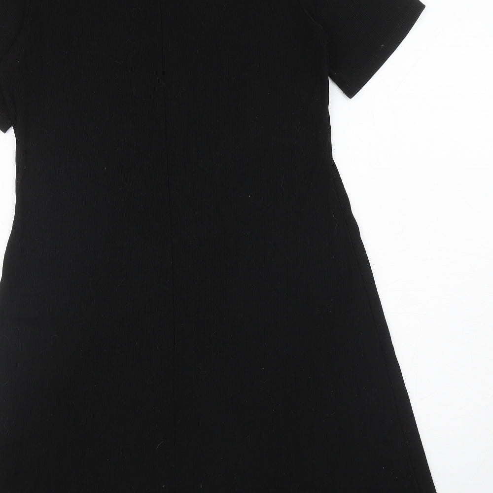 Primark Womens Black Polyester A-Line Size 16 Collared Zip