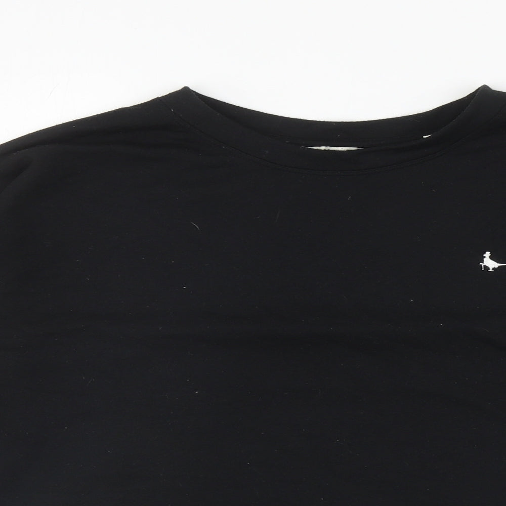 Jack Wills Womens Black Polyester Pullover Sweatshirt Size 12 Pullover - Cropped