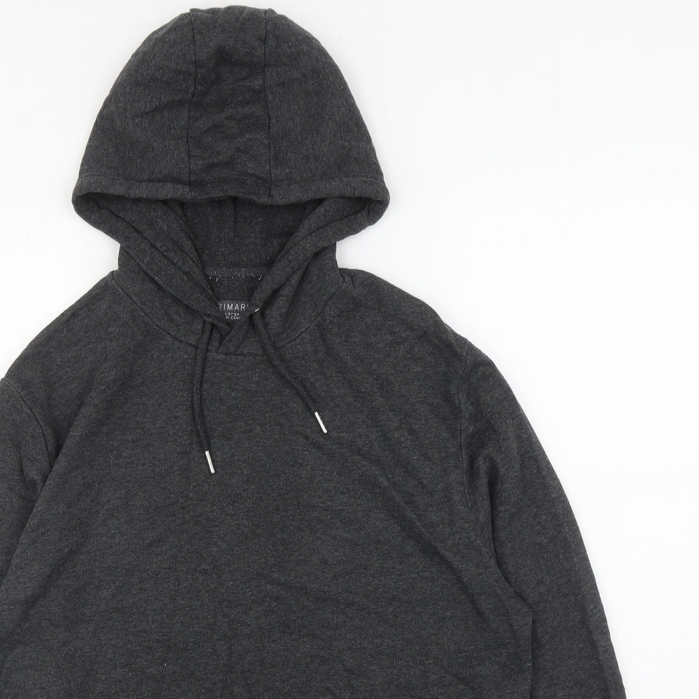 Primark Mens Grey Cotton Pullover Hoodie Size L
