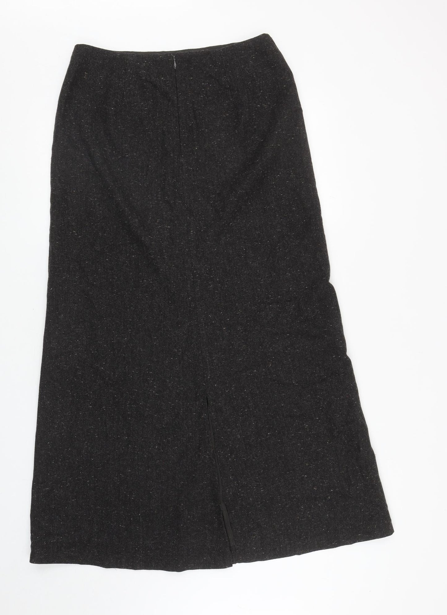 Marks and Spencer Womens Grey Polyester Maxi Skirt Size 12 Zip