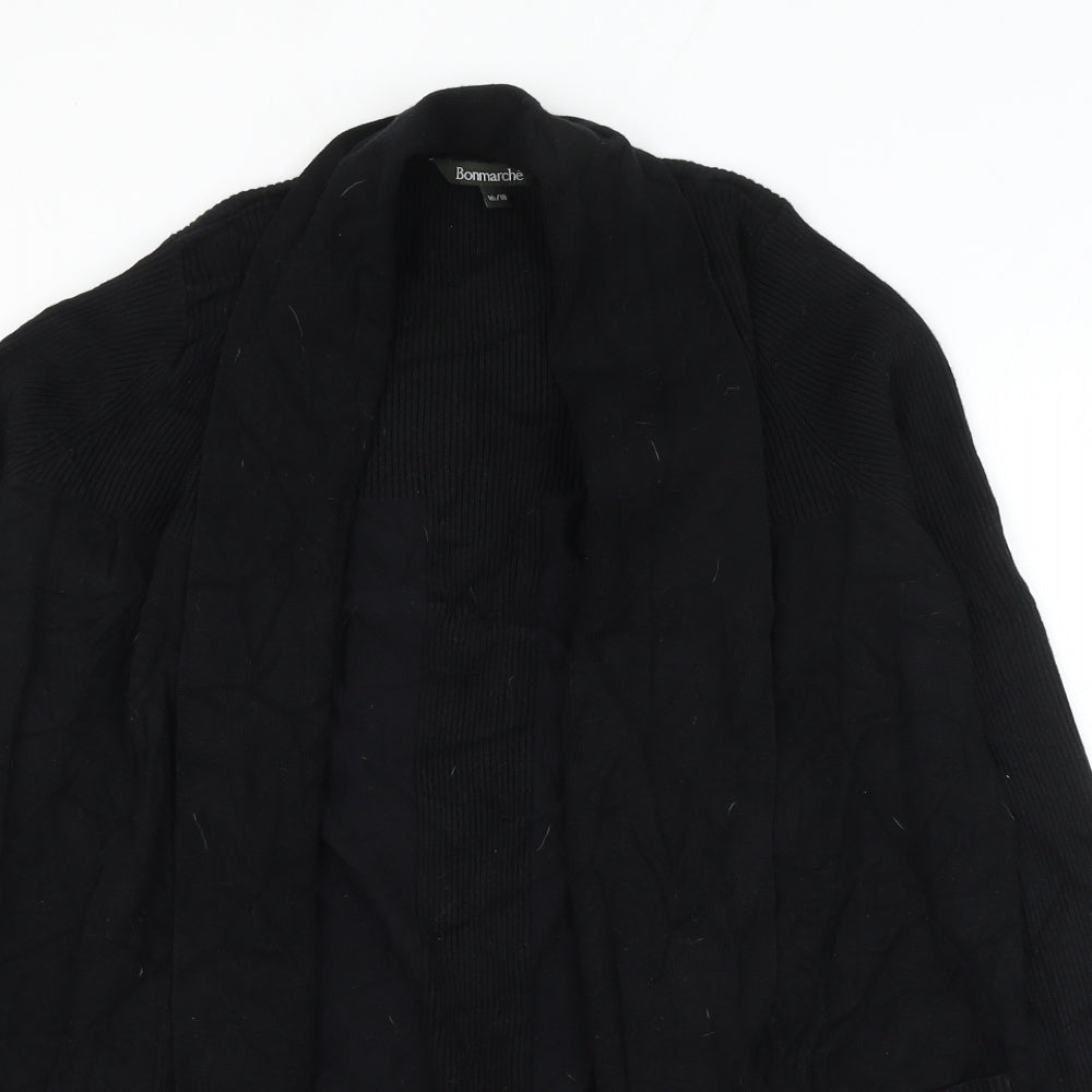 Bonmarché Womens Black V-Neck Viscose Cardigan Jumper Size 16