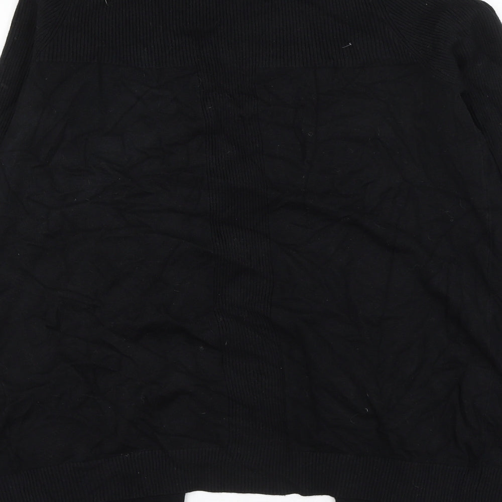 Bonmarché Womens Black V-Neck Viscose Cardigan Jumper Size 16