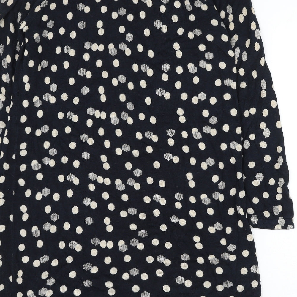 Marks and Spencer Womens Blue Round Neck Polka Dot Polyester Pullover Jumper Size L