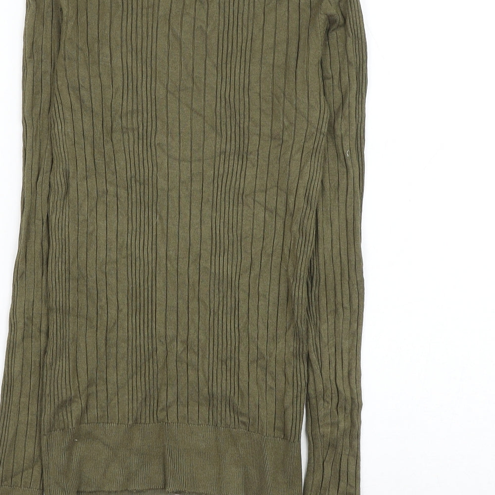 New Look Womens Green Round Neck Viscose Pullover Jumper Size 8