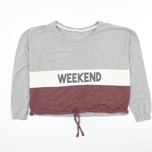 Boux Avenue Womens Grey Polyester Pullover Sweatshirt Size 6 Pullover - Weekend