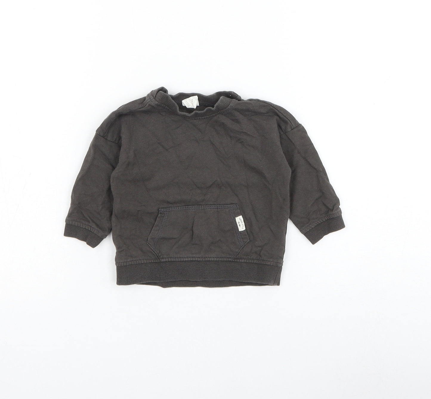 H&M Boys Grey Cotton Pullover Jumper Size 3-6 Months Pullover
