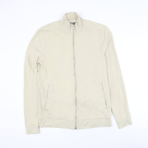 ASOS Mens Beige Cotton Full Zip Sweatshirt Size M