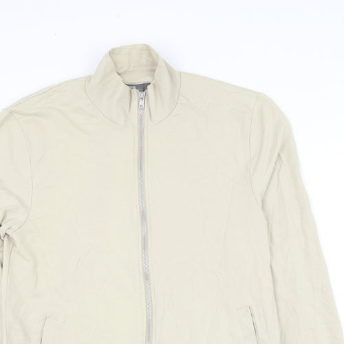 ASOS Mens Beige Cotton Full Zip Sweatshirt Size M