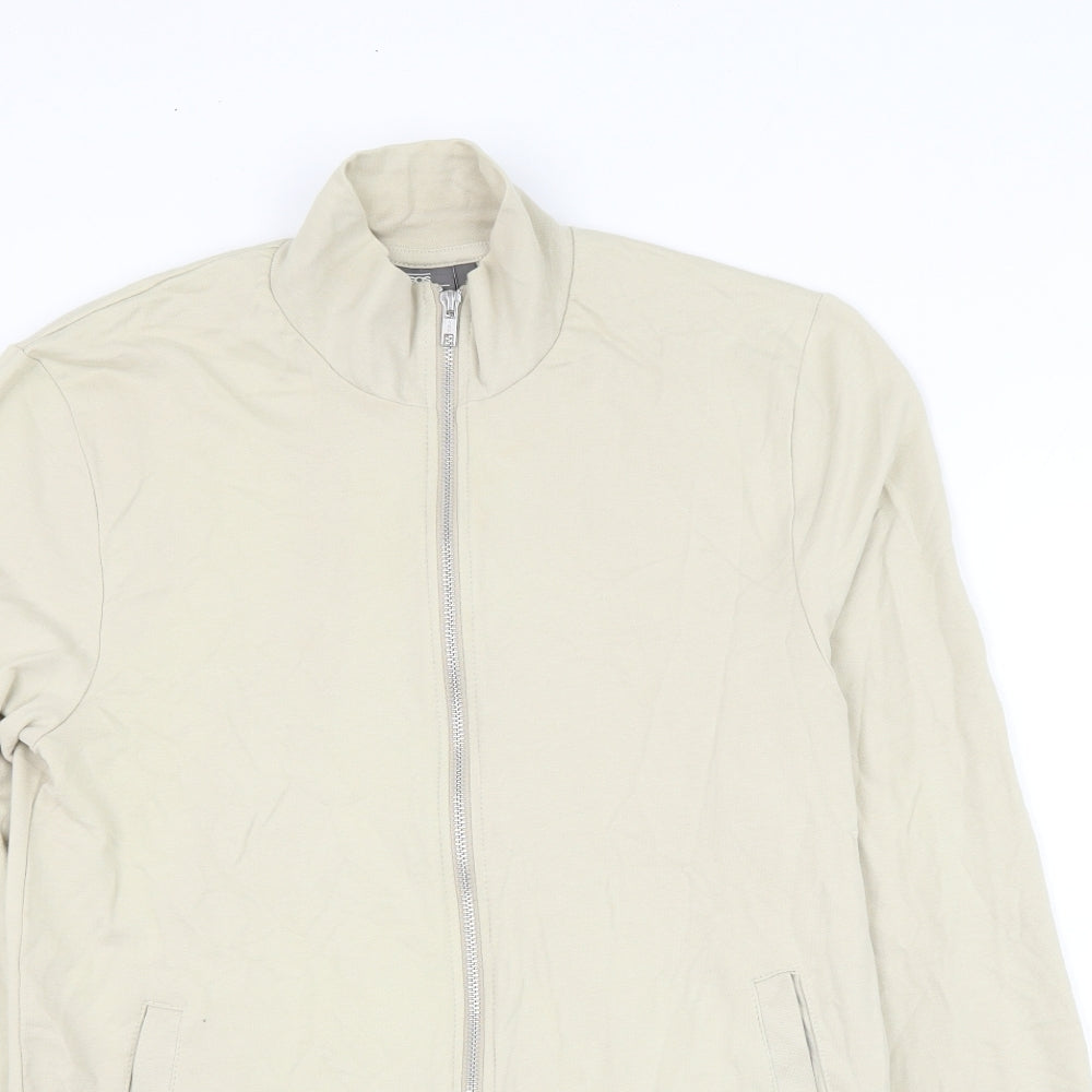 ASOS Mens Beige Cotton Full Zip Sweatshirt Size M