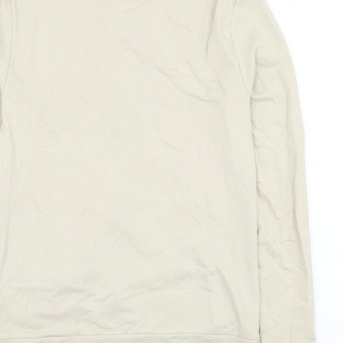 ASOS Mens Beige Cotton Full Zip Sweatshirt Size M