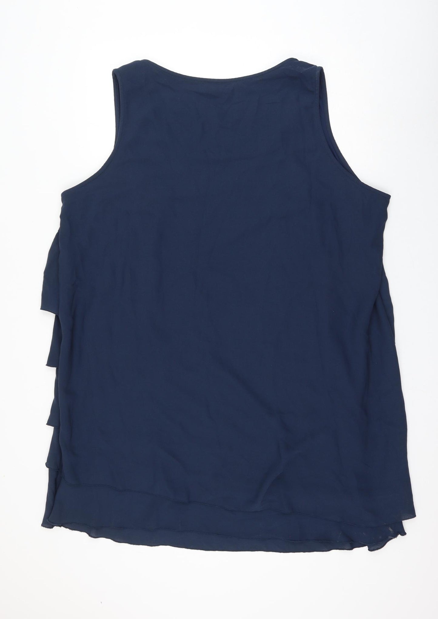 Body Flirt Womens Blue Polyester Shift Size 28 Scoop Neck Pullover