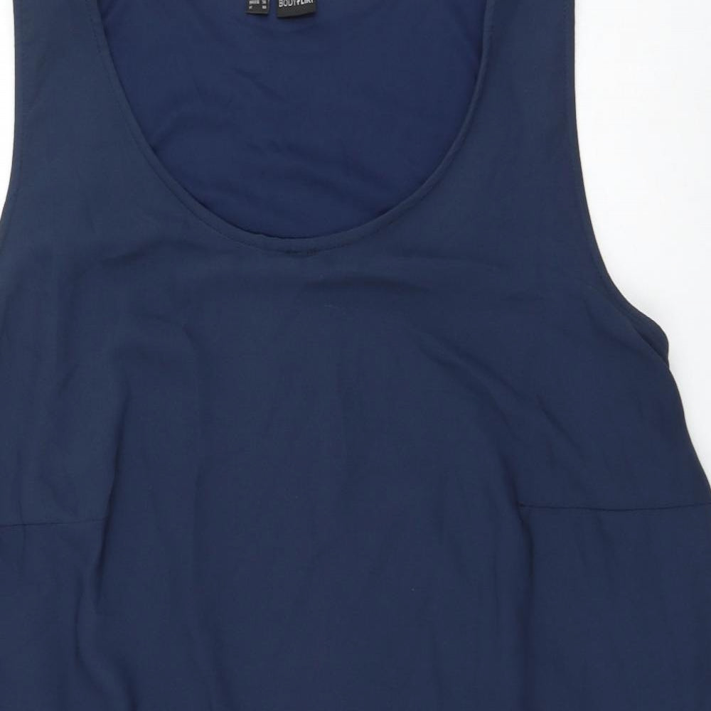 Body Flirt Womens Blue Polyester Shift Size 28 Scoop Neck Pullover