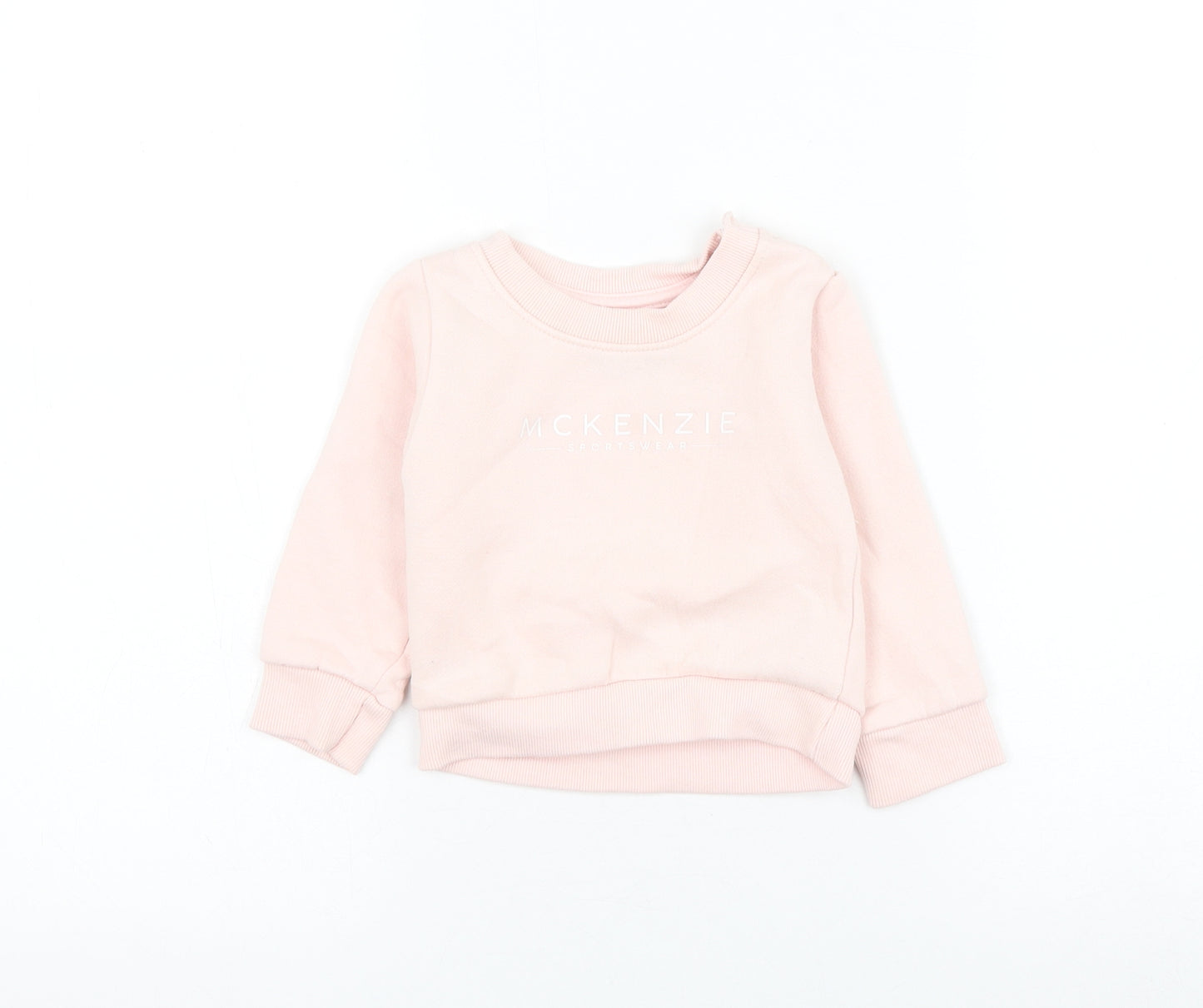 mckenz Girls Pink Polyester Pullover Jumper Size 12-18 Months Pullover