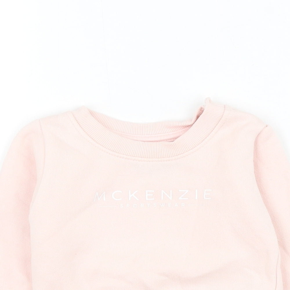 mckenz Girls Pink Polyester Pullover Jumper Size 12-18 Months Pullover