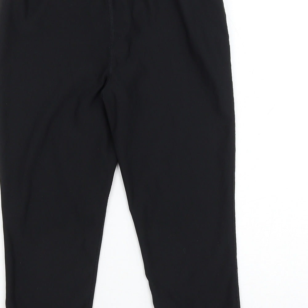 Preworn Womens Black Polyester Compression Shorts Size 12 L18 in Regular