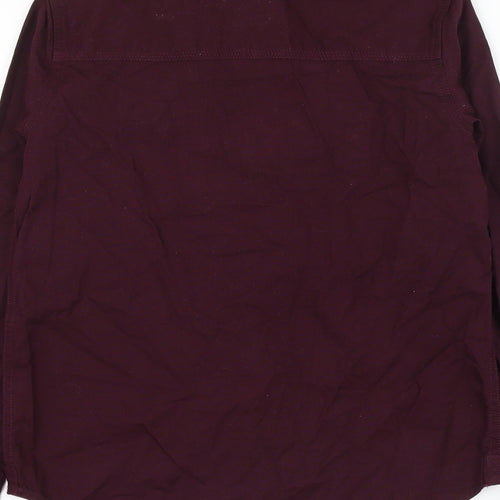 riveris Boys Purple Cotton Basic Button-Up Size 12 Years Collared Button