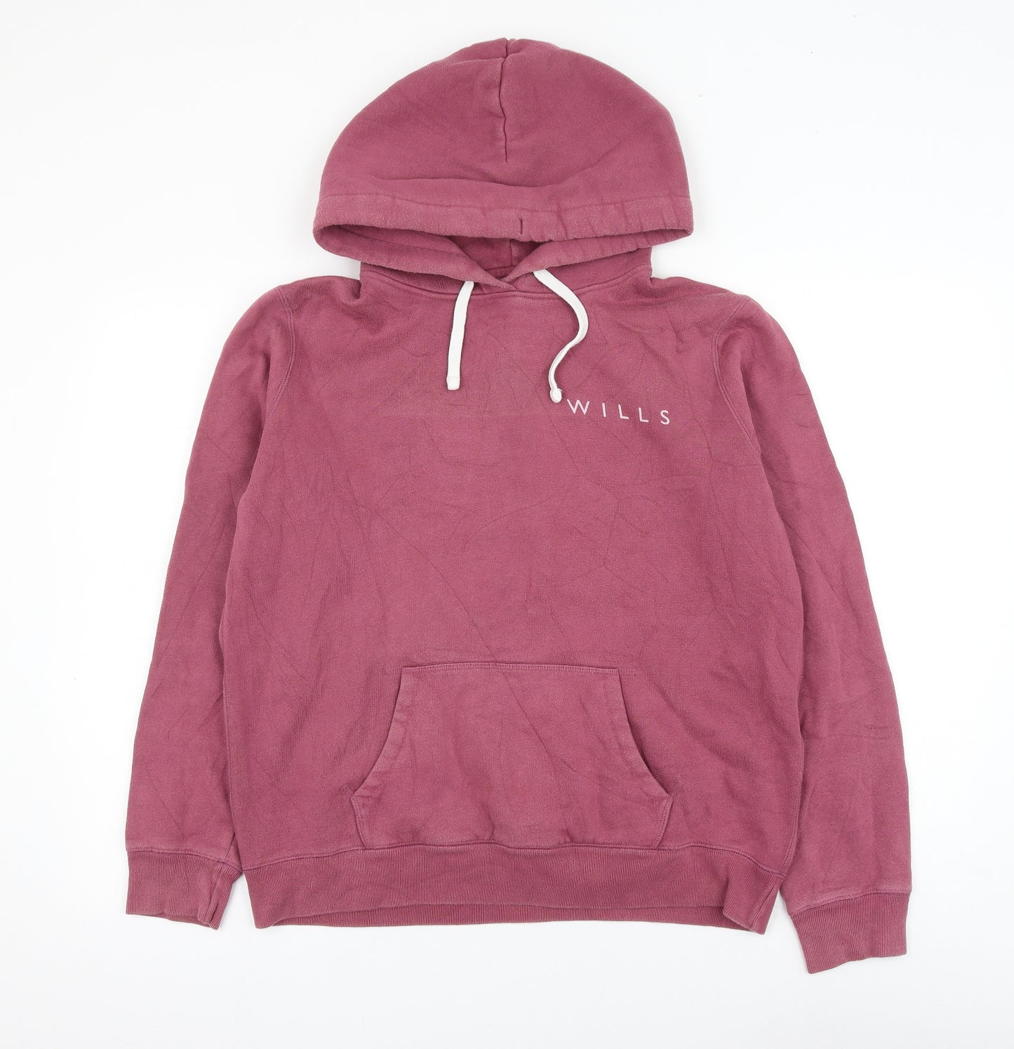 Jack Wills Womens Pink Cotton Pullover Hoodie Size 12 Pullover