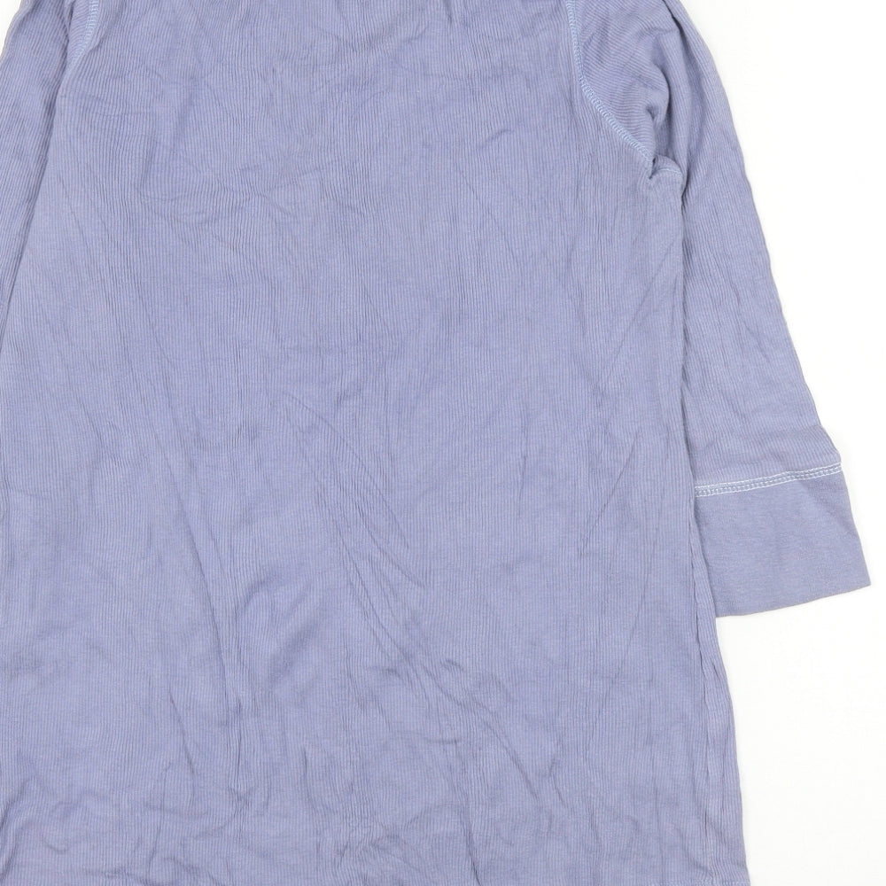 George Womens Blue Cotton Basic Blouse Size 20 Scoop Neck - Bird