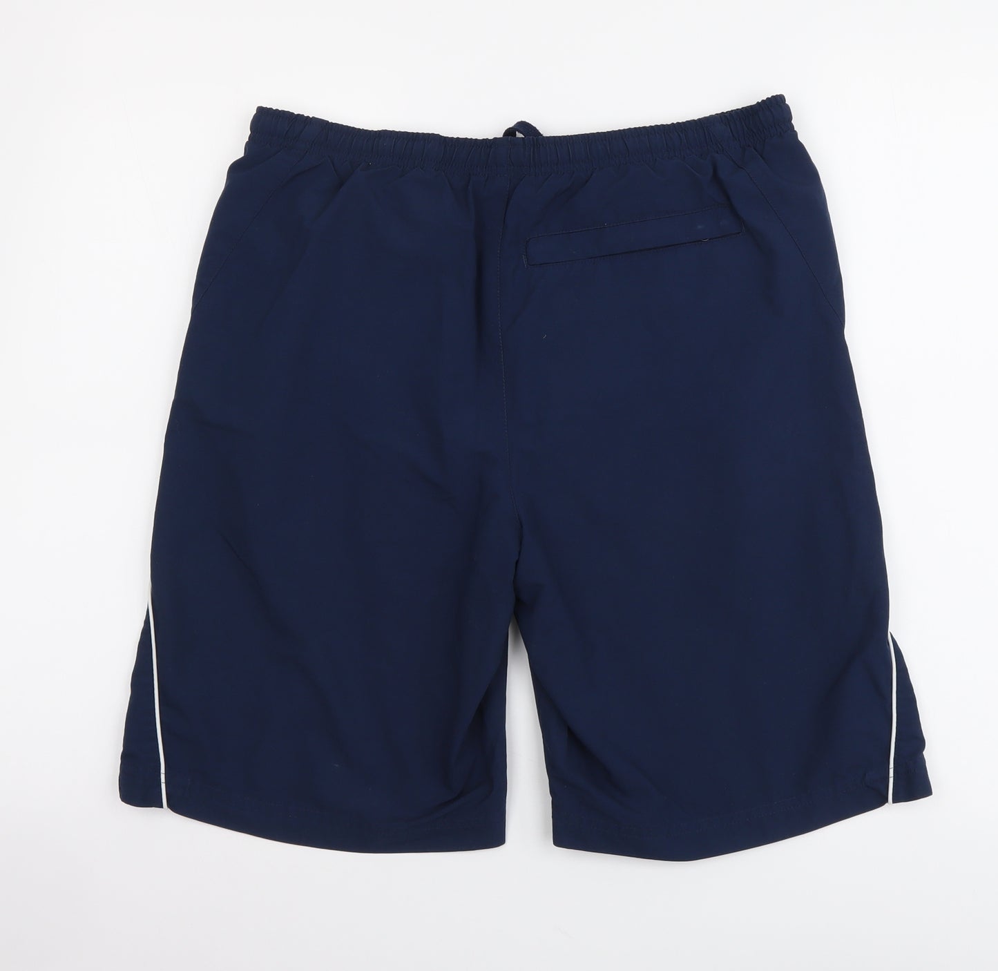 Nike Mens Blue Polyester Sweat Shorts Size S L9 in Regular Drawstring - Swimming shorts