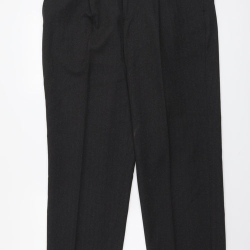 JACK REID Mens Grey Polyester Trousers Size 38 in L30 in Regular Button