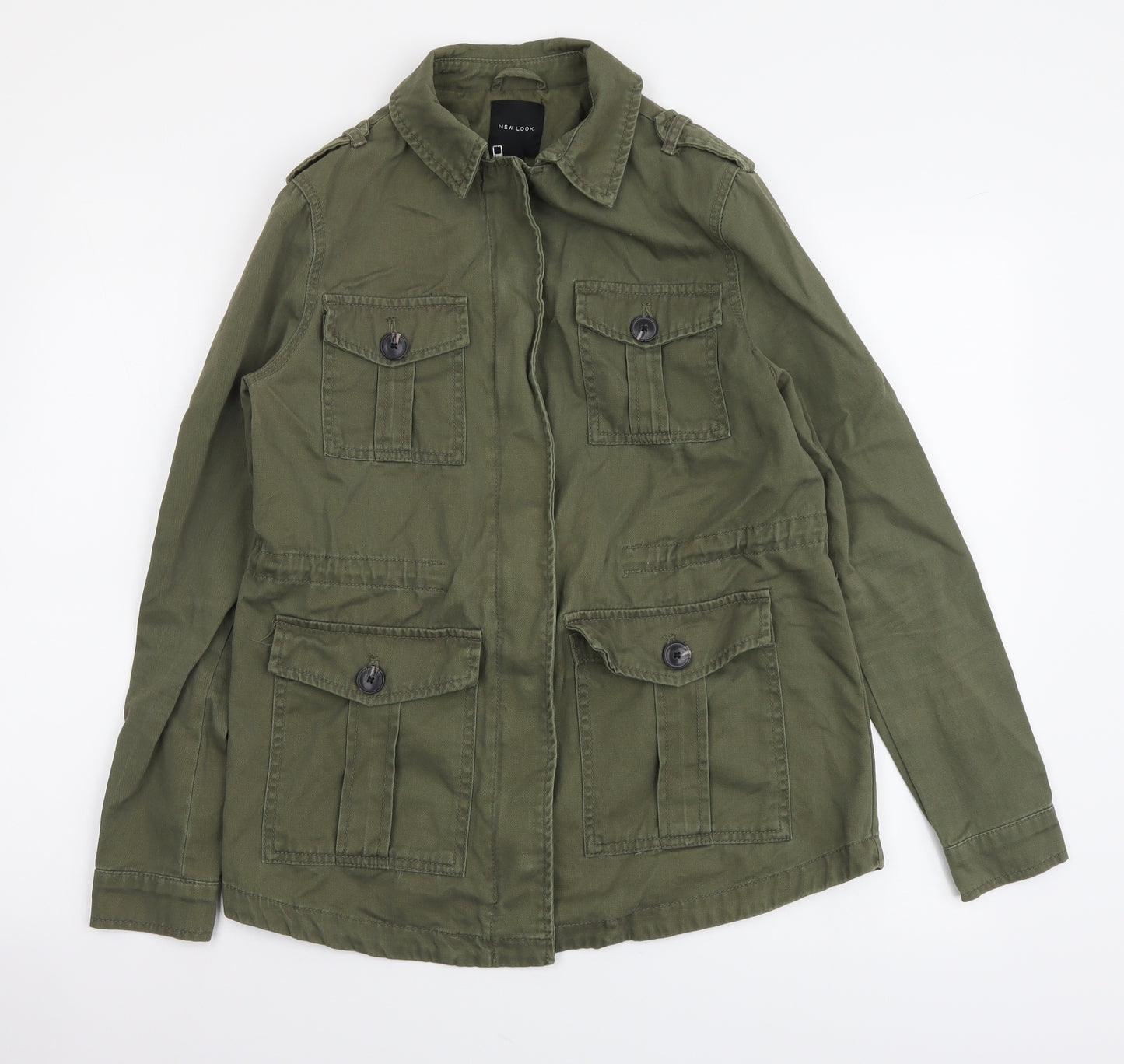 New Look Womens Green Parka Jacket Size 10 Zip