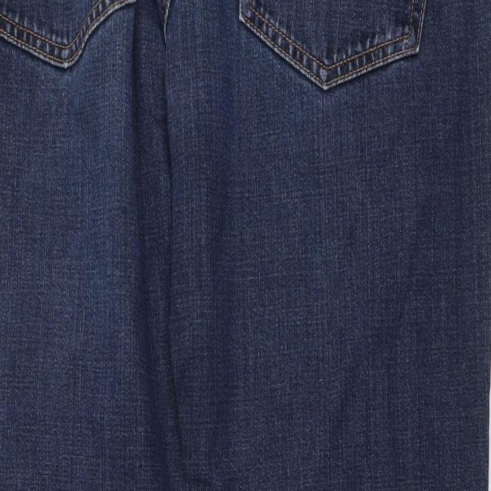 Farah Mens Blue Cotton Straight Jeans Size 36 in L30 in Regular Button