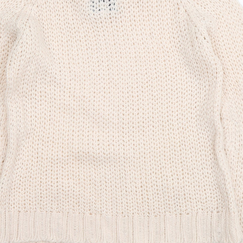 Lee Cooper Womens Pink Boat Neck Acrylic Pullover Jumper Size 10
