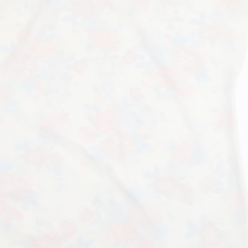 Per Una Womens Multicoloured Floral Polyester Basic T-Shirt Size 14 Round Neck