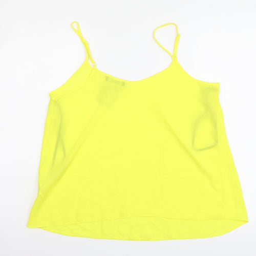 Atmosphere Womens Yellow Polyester Camisole Tank Size 14 V-Neck