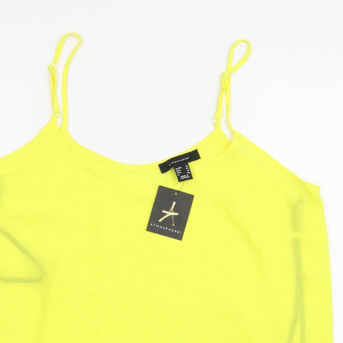 Atmosphere Womens Yellow Polyester Camisole Tank Size 14 V-Neck
