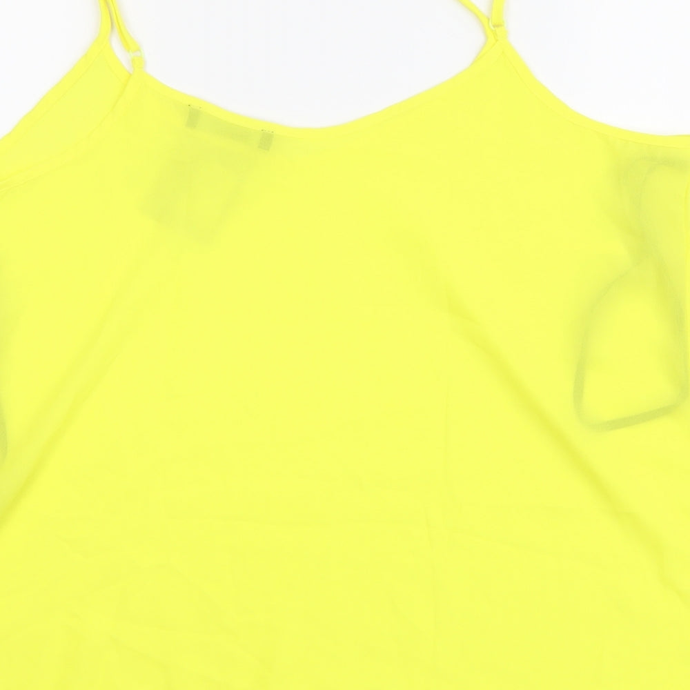 Atmosphere Womens Yellow Polyester Camisole Tank Size 14 V-Neck