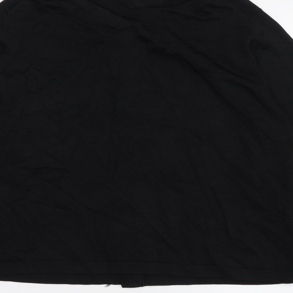 Marks and Spencer Womens Black Round Neck Viscose Cardigan Jumper Size 20