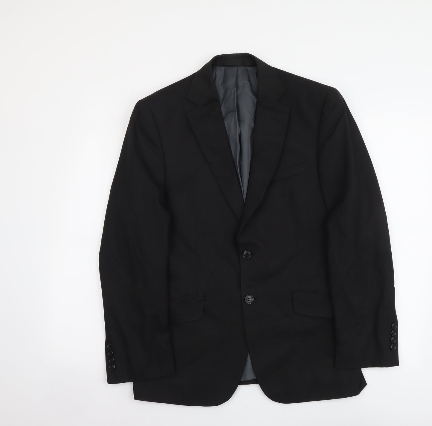 Marks and Spencer Mens Black Polyester Jacket Suit Size M