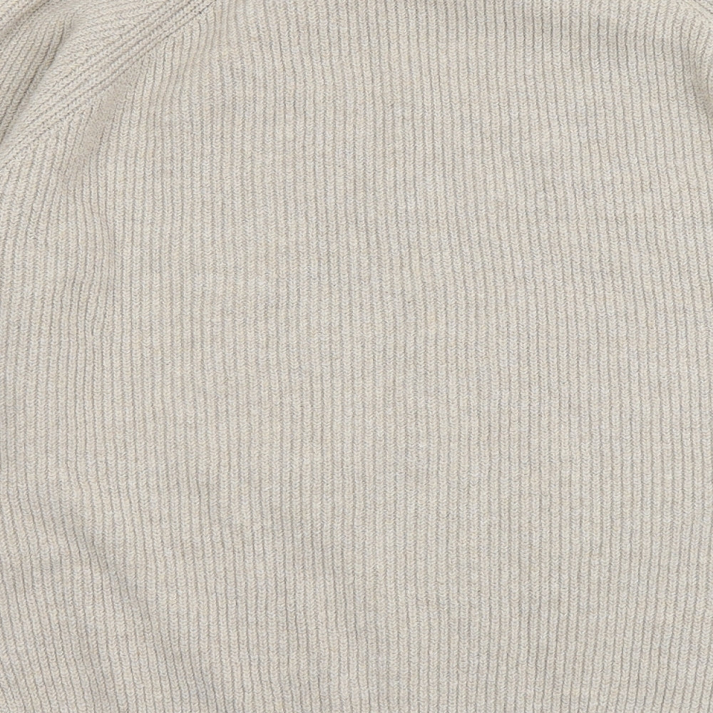 F&F Mens Beige Round Neck Polyester Pullover Jumper Size 3XL