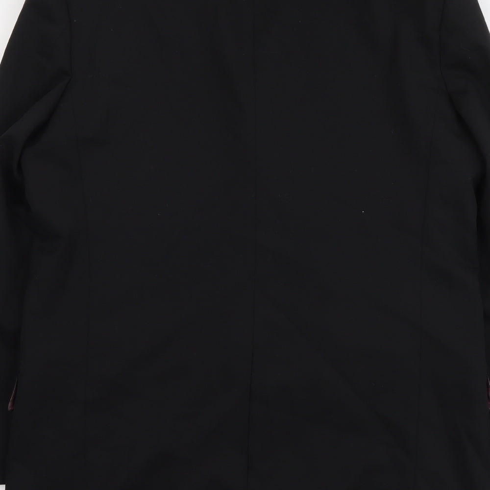 Ben Sherman Mens Black Polyester Jacket Suit Jacket Size L