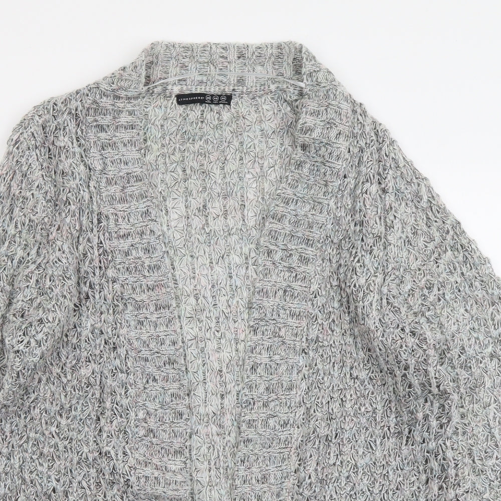 Atmosphere Womens Grey V-Neck Acrylic Cardigan Jumper Size 20