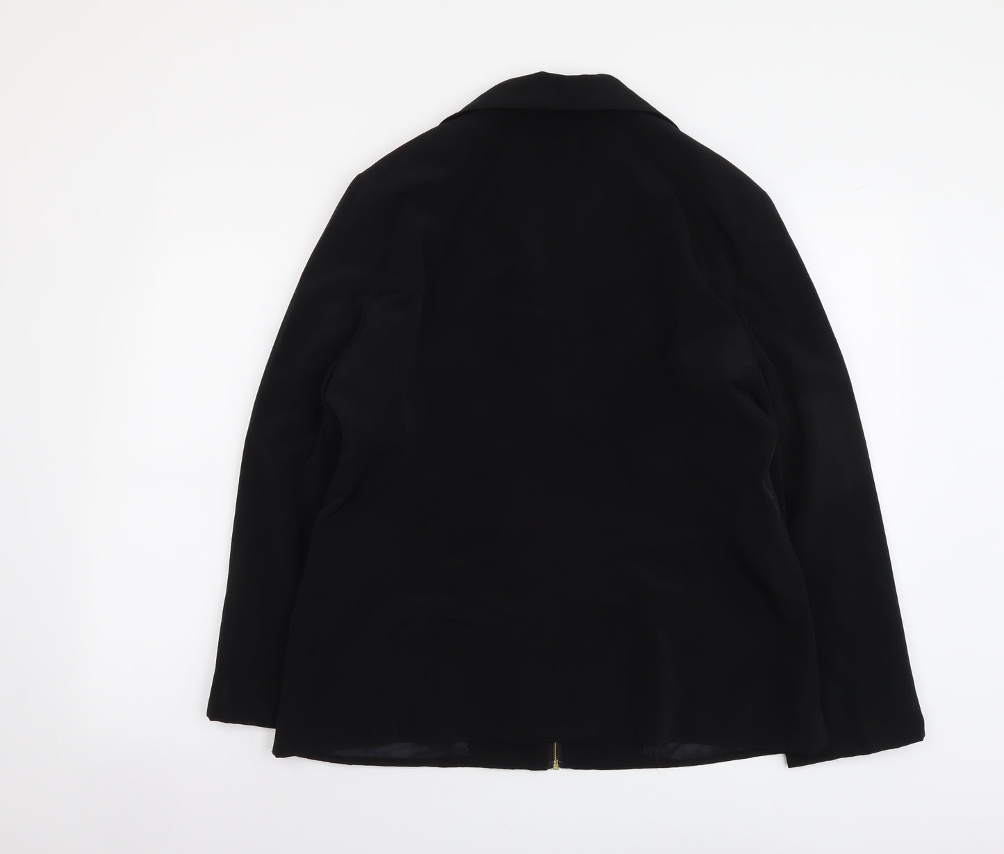 Classic Womens Black Jacket Size 16 Zip