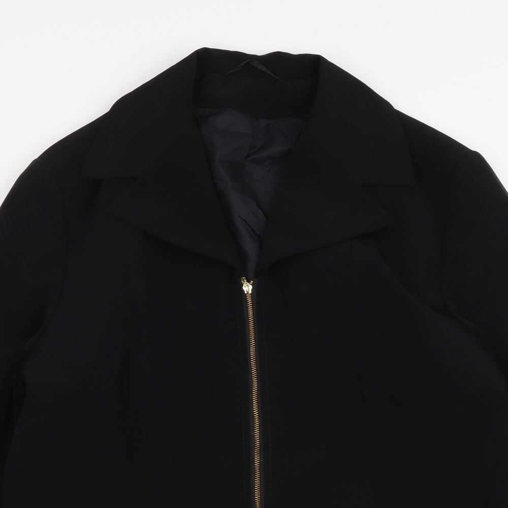 Classic Womens Black Jacket Size 16 Zip