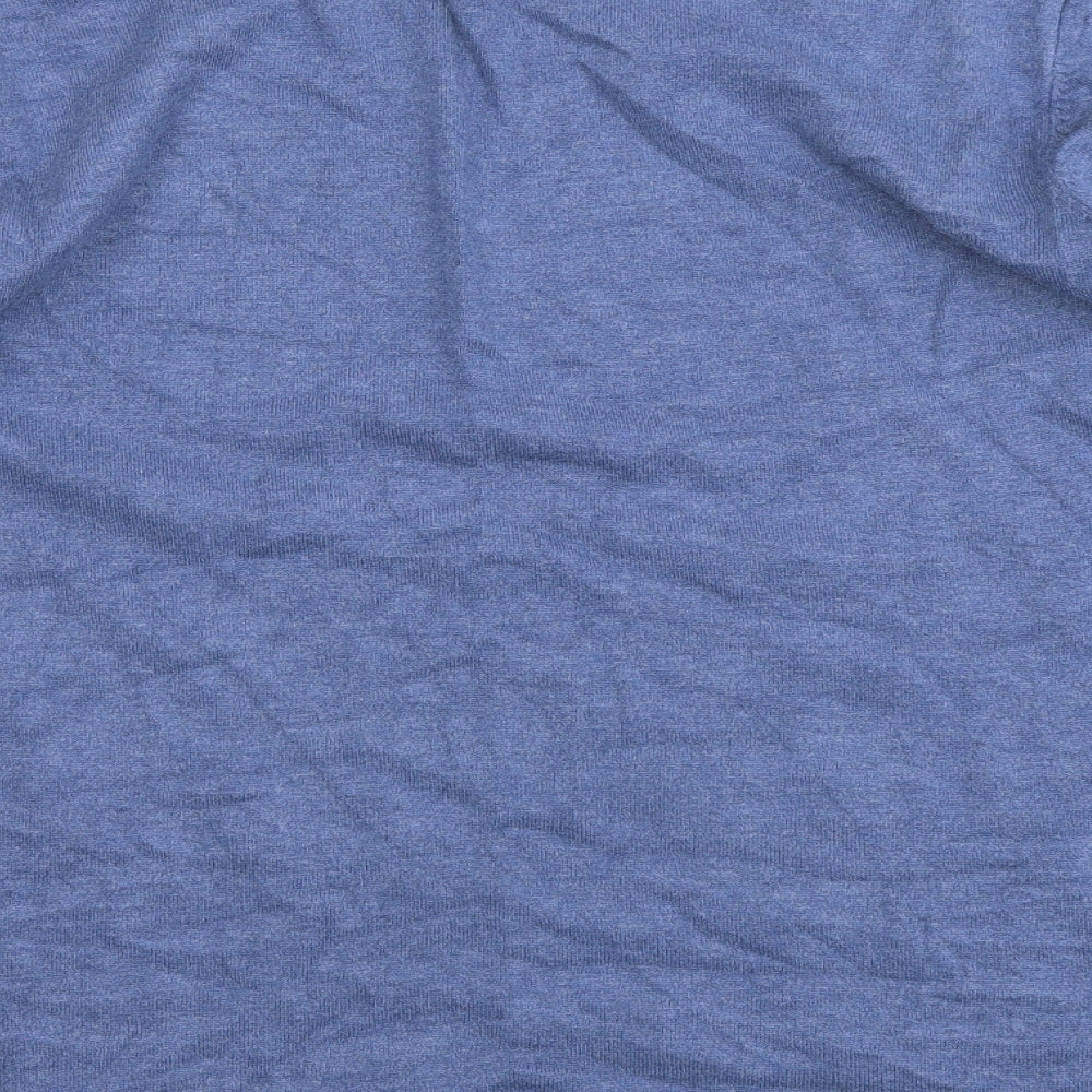 Papaya Womens Blue Round Neck Viscose Pullover Jumper Size 18