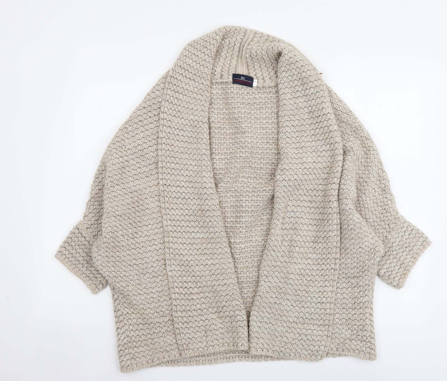 Navigazione Womens Beige V-Neck Acrylic Cardigan Jumper Size M