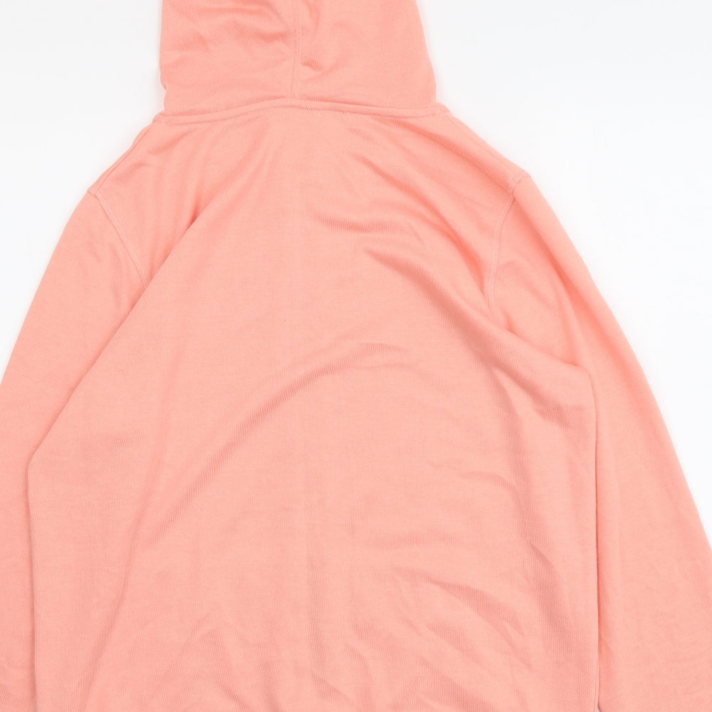 F&F Womens Orange Polyester Full Zip Hoodie Size 12 Zip