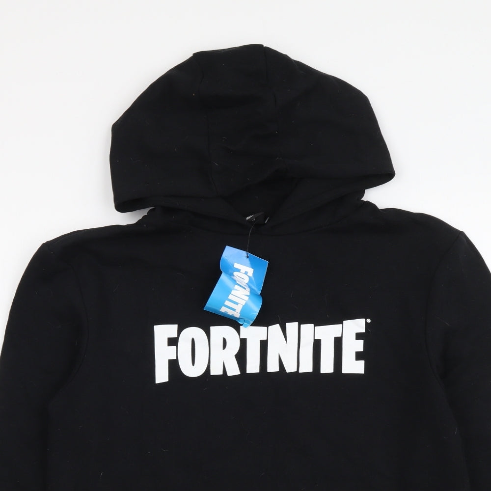 Primark Boys Black Polyester Pullover Hoodie Size 13-14 Years Pullover - FORTNITE