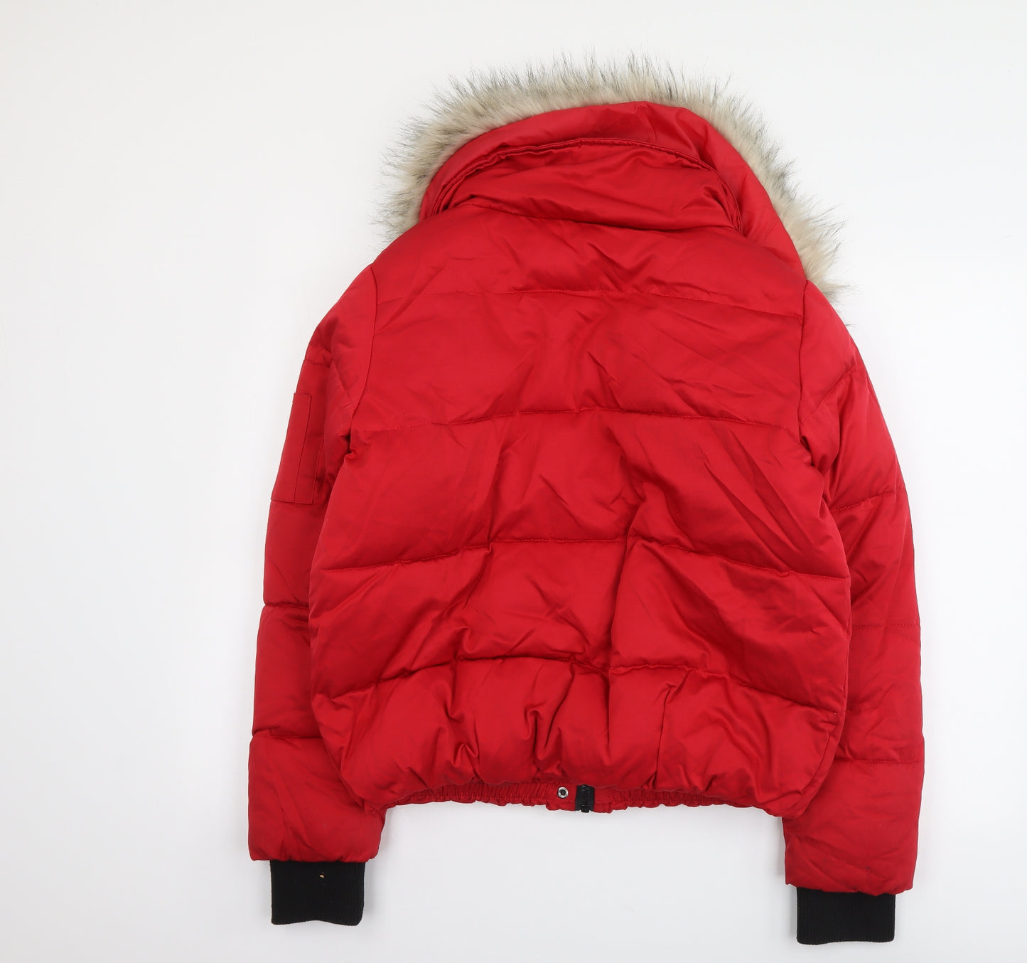 River Island Womens Red Puffer Jacket Jacket Size M Zip