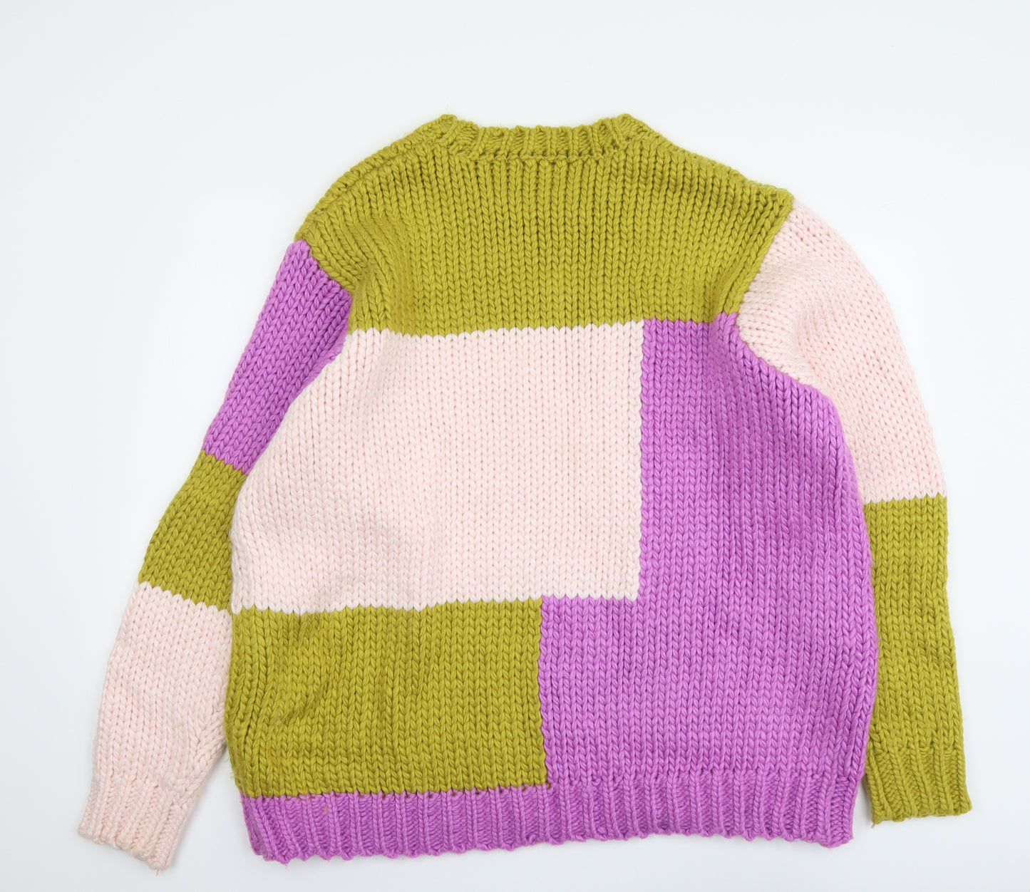 ASOS Womens Multicoloured Round Neck Acrylic Pullover Jumper Size 2XL