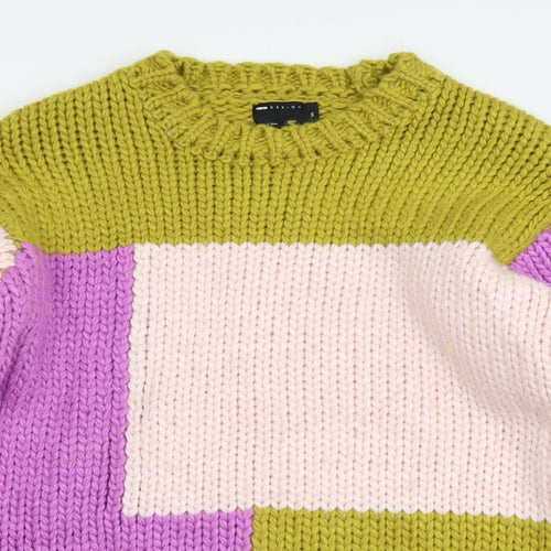 ASOS Womens Multicoloured Round Neck Acrylic Pullover Jumper Size 2XL