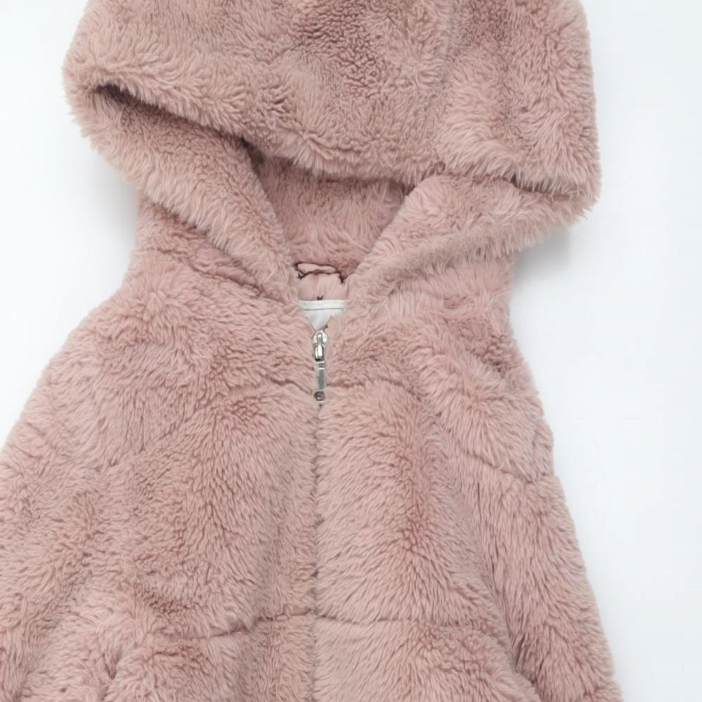 NEXT Girls Pink Jacket Coat Size 11 Years Zip