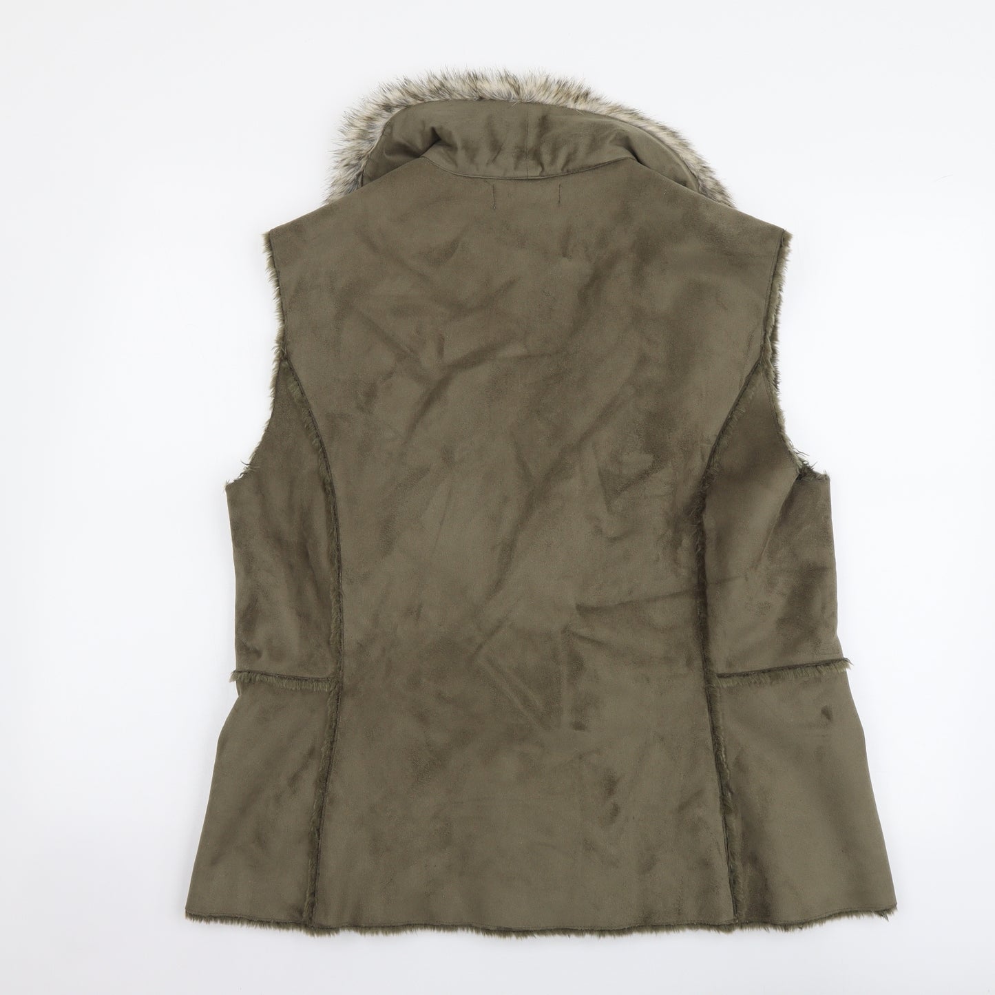 Wal;is Womens Green Gilet Coat Size L Button