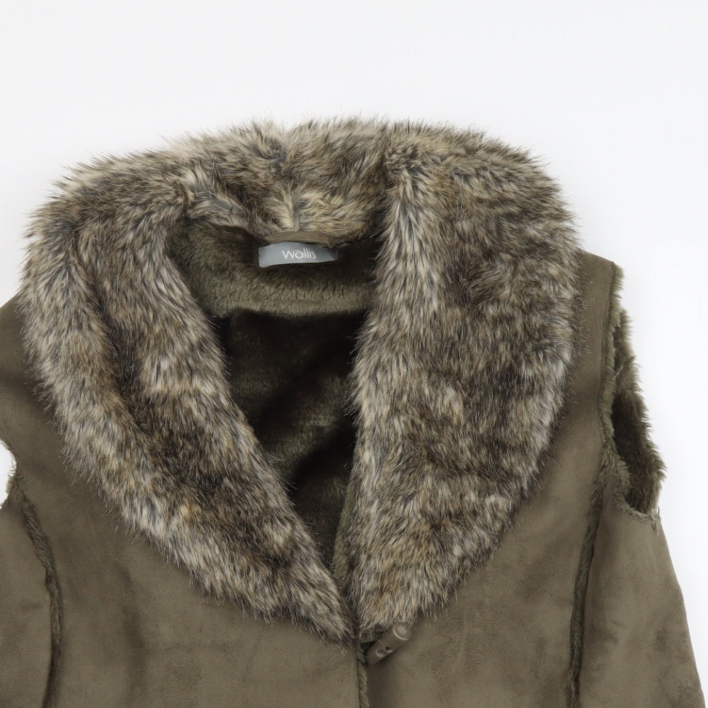 Wal;is Womens Green Gilet Coat Size L Button